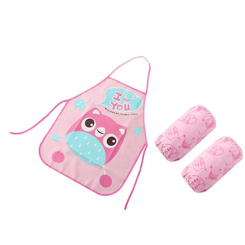 Kind Karikatur wasserdicht Gemälde Schürze Kinder ärmellos Coverall Gemälde Kleidung klein Lätzchen Lätzchen passen Haushalt Produkte