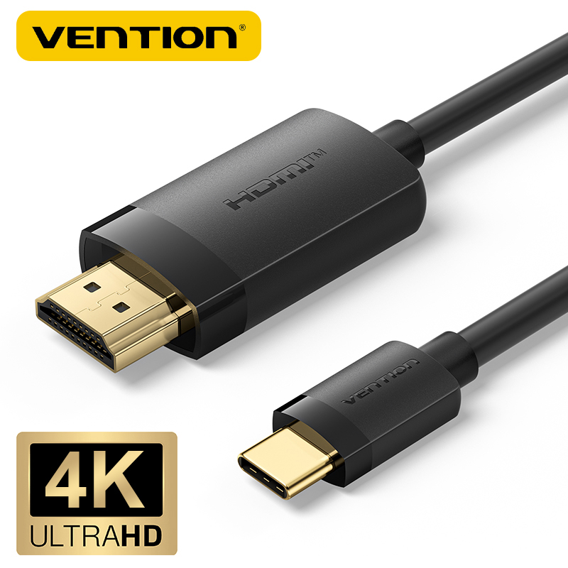 Cable USB C a HDMI Vention 4K a 60 Hz, compatible con tipo C a HDMI, cable DisplayPort HDTV para iPhone, tableta, PC, monitor, computadora portátil, cable DP: <=0,5 m
