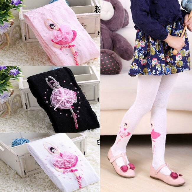 Imcute Baby Cute Baby Kids Girl Cotton Flower Tights Socks Stockings Pants Hosiery Pantyhose