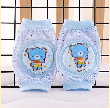 Kids Girls Boys Crawling Elbow Toddlers Baby Knee Pads Protector Safety Mesh Kneepad Leg Warmer Children Cushion Legging Infants: 13-Blue Bear