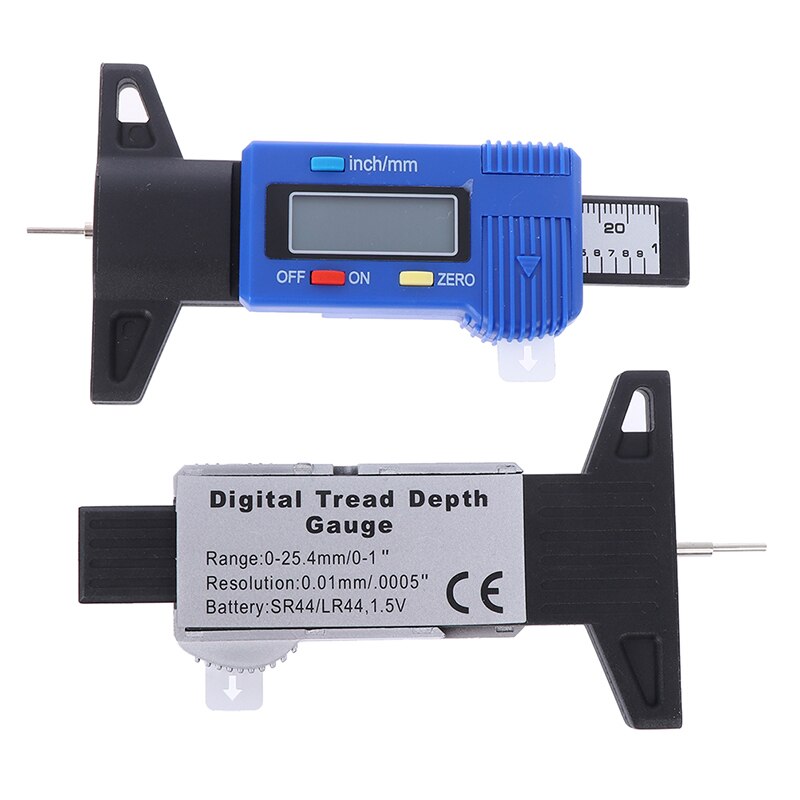 1pc Digital Tread Depth Gauge High Accuracy Tire Thread Tester Gauge Measurer With LCD Display Measuring Gauge