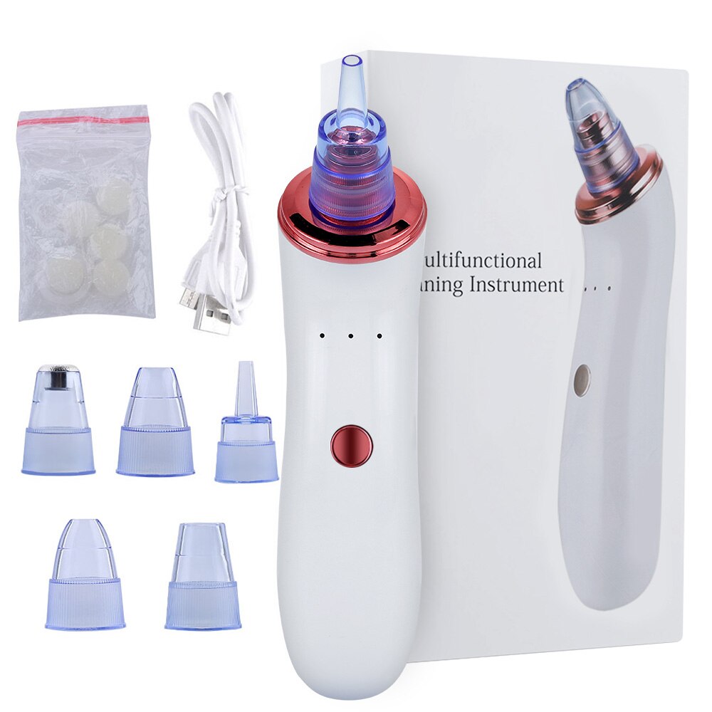 Microdermabrasion points noirs dissolvant visage peau aspirateur pores aspirateur acné bouton enlèvement outil + Mini Nano Facial vapeur: Blackhead Remover