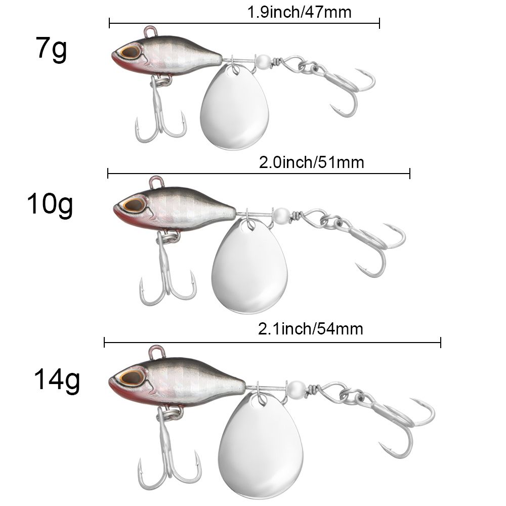 1PC 44mm/13.6g Metal Mini VIB łyżka Spin cekiny przynęta Tackle Pin twarda przynęta Crankbait wibracje Spinner tonący przynęty