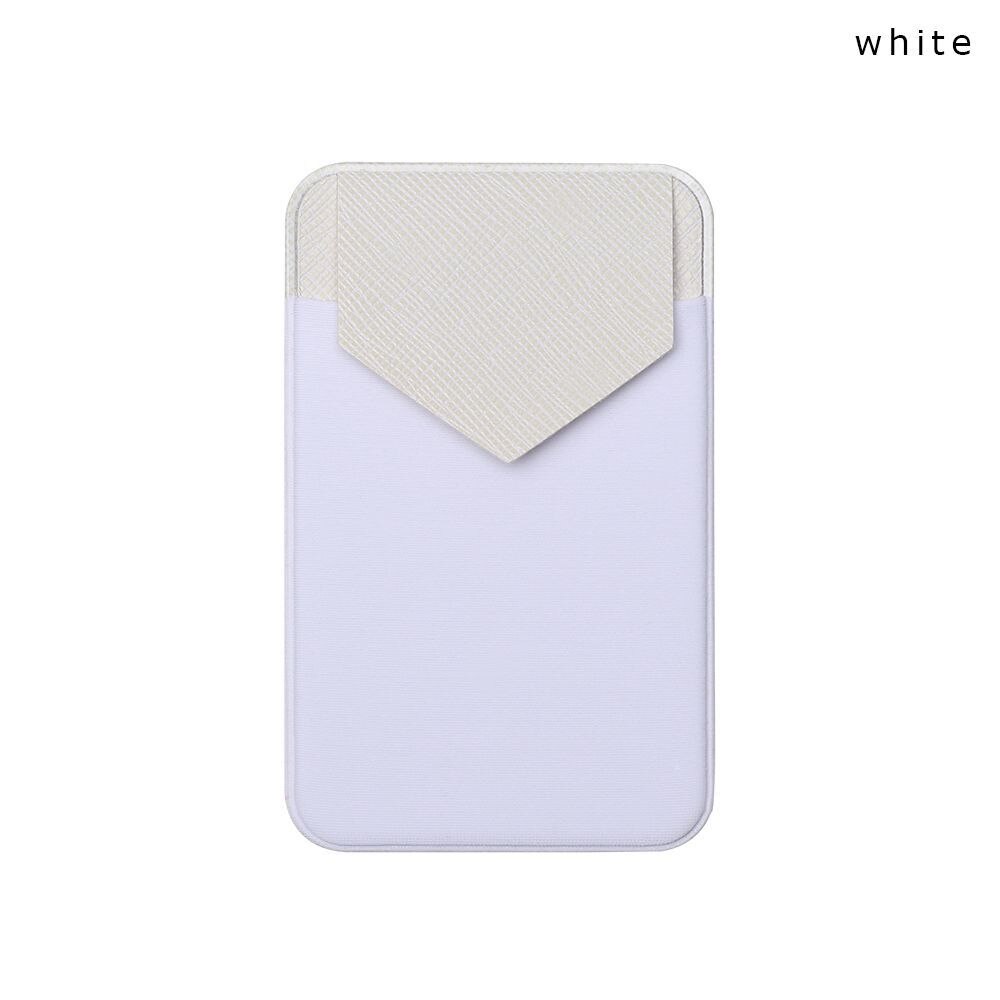 Portafoglio elastico per cellulare porta carte di credito porta carte di credito adesivo tascabile custodia universale per cellulare: A-white