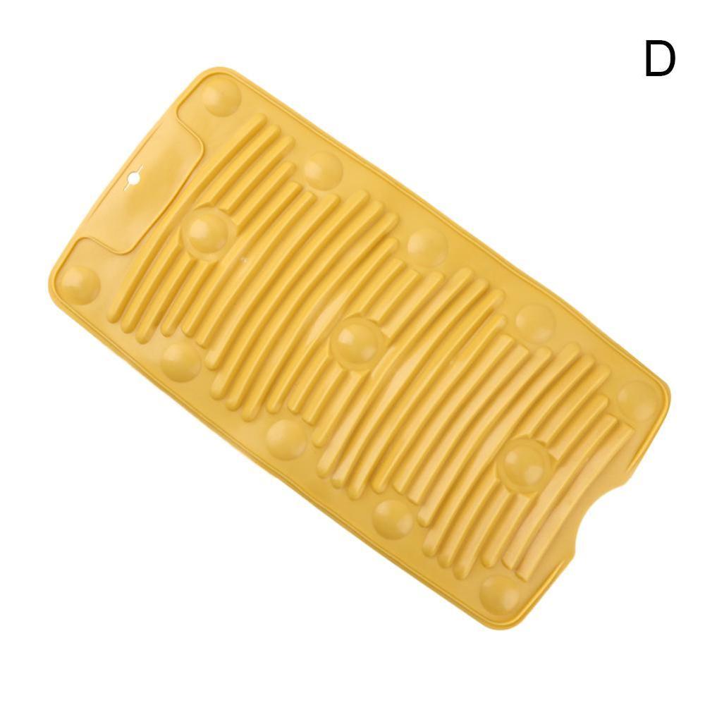 Washboard Anti Slip Washing Board Portable Laundry Plate Mat Cleaning Collapsible Household Cleaning Laundry Silic U8Z9: yellow