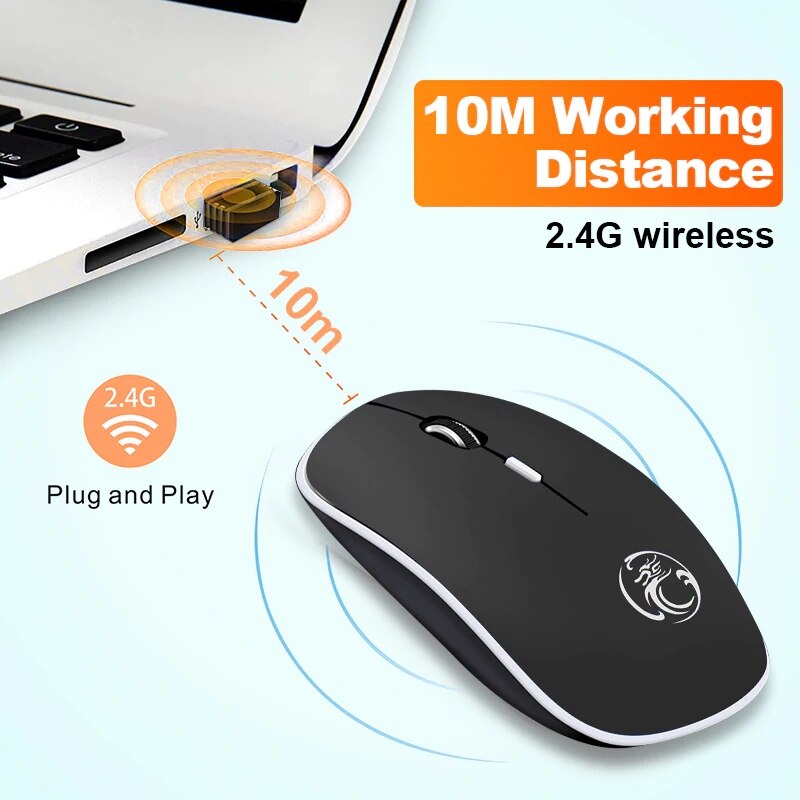 Souris sans fil USB souris d'ordinateur Mini souris ergonomique souris optique silencieuse PC souris 2.4GHz économie d'énergie bureau Mause pour ordinateur portable