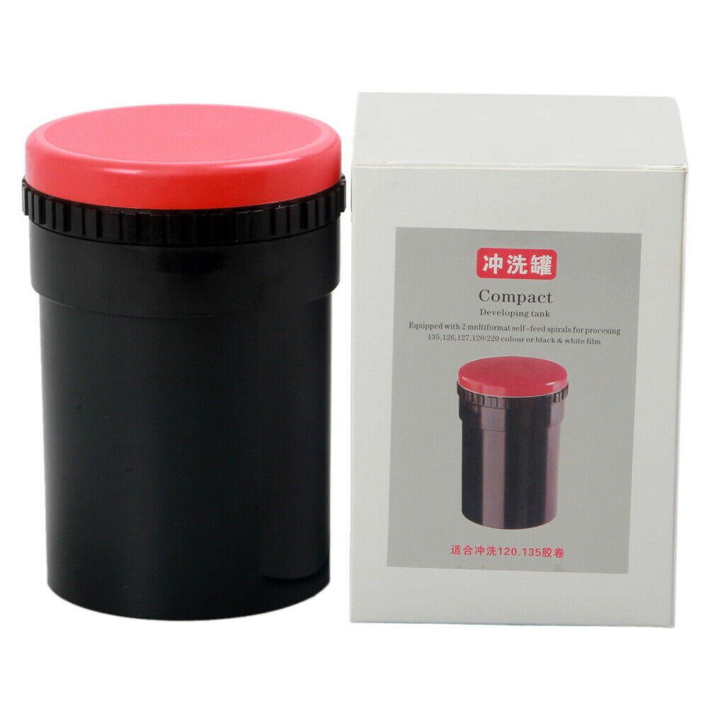 120 135 Darkroom Compact Film Developing Tank 2 Spiral Reel For Processing 120 135 127 film