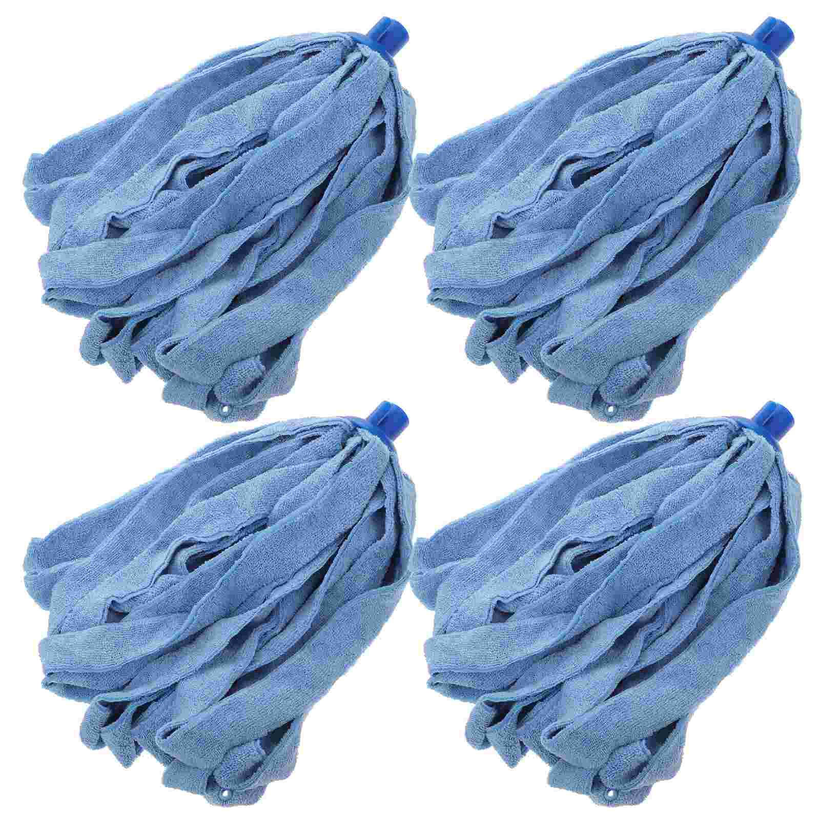 Mop Refills Microfiber Cloth Absorbent Blue Mop Head Replacement Cleaning Accessories for Wood Tile Floor