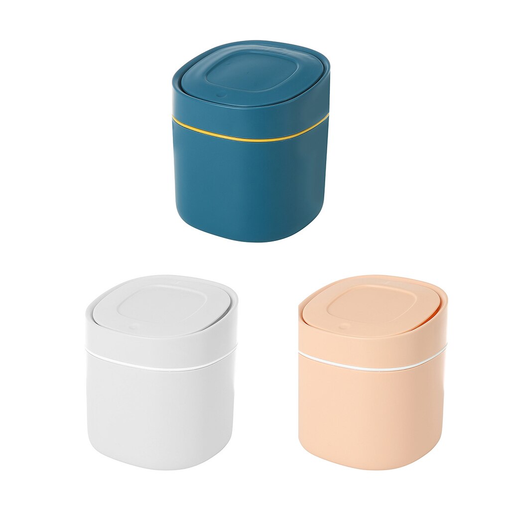 Desktop Trash Can 4L Garbage Storage Waste Bin Bucket Living Room Table Dustbins Portable Pencil Container Organizer