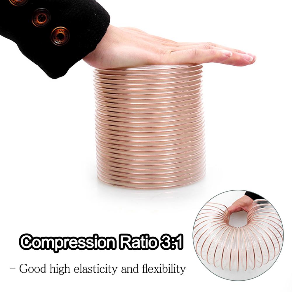 2M flexibel Luftführung Schlauch Belüftung transparent Hochdruck PVC Stahl Schlauch für Inline Kanal Fan Ventilator 100 125 150mm