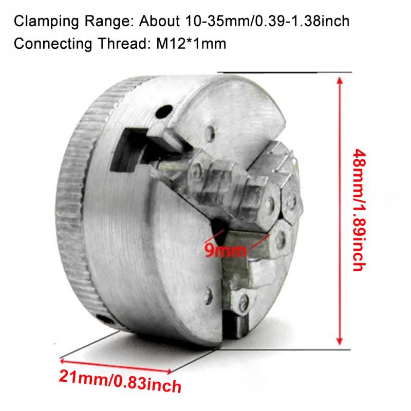 Three jaw draaibank chuck m12*1 45mm chuck voor mini 6 in 1 draaibank