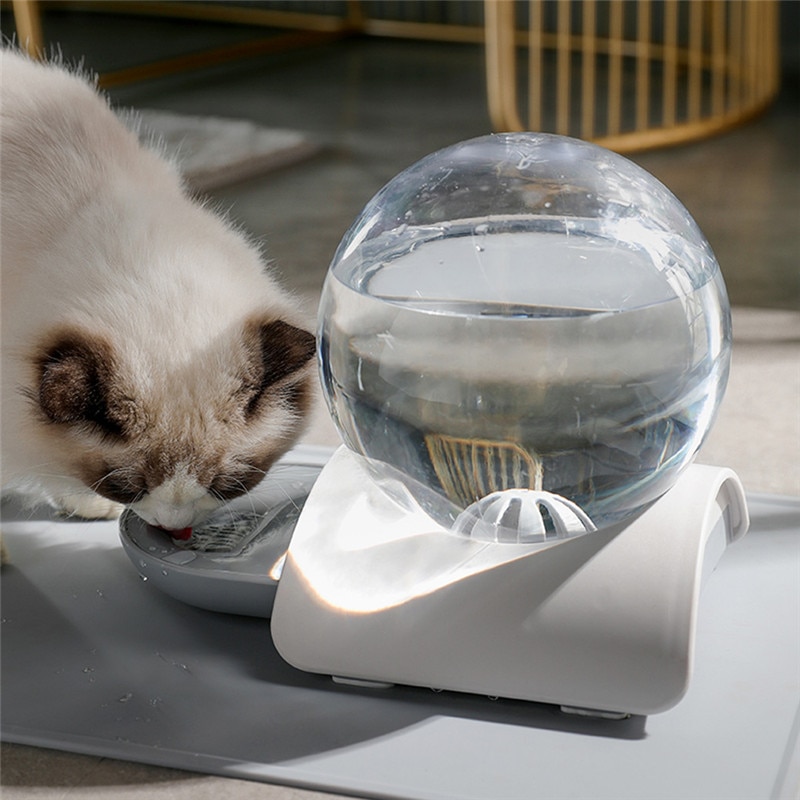 Fontaine à bulles automatique 2,8 l pour chat, bol à boire pour animaux de compagnie, grand abreuvoir pour chat, sans électricité