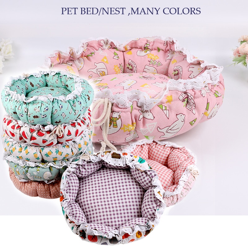Pet Dog Nest flower Bud Nest Pumpkin Nest Small Dog Kennel Cat Nest Pet Mat Sleep Nest For Cat Teddy Chihuahua Bed