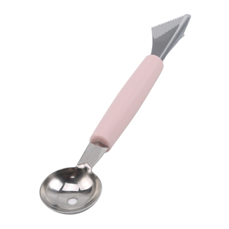 Utensilio de cocina para quitar semillas de manzana y pera, utensilio de tallado de fruta, cuchara de melón, Baller de sandía de acero inoxidable, utensilios peladores de cítricos: pink