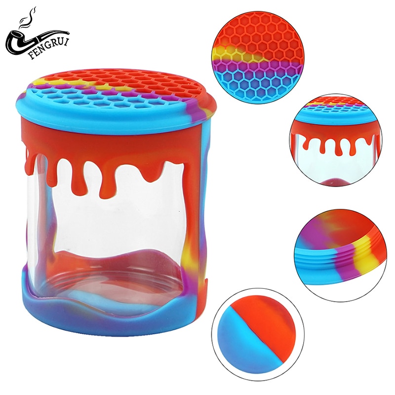Silikon non-stick stor voksbeholder silikon krukker dab voks glass krukker voks beholder krukker dab konsentrat beholder flaske