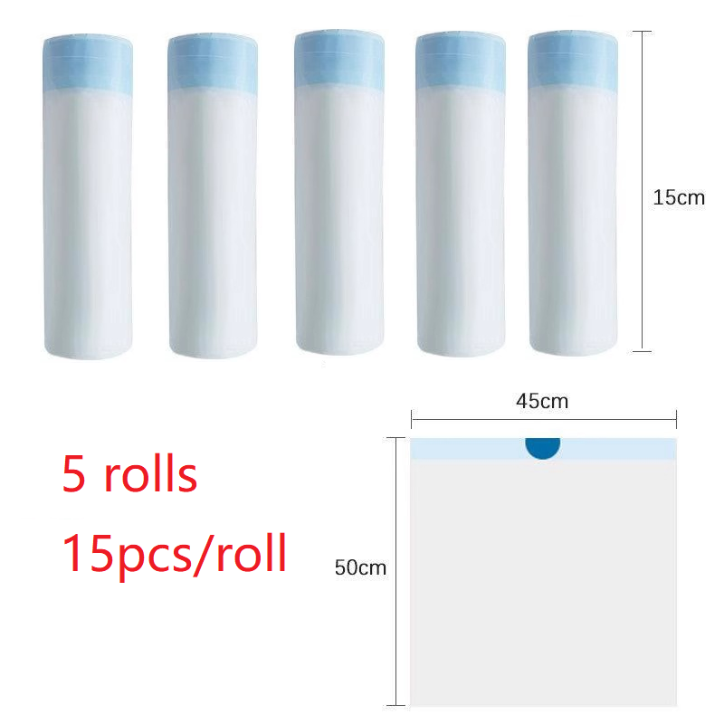 45 x 50cm geurende vuilniszakken met trekkoord - verdikte, grote, geurige vuilniszakken met handvatten, , 4 geuren (roos/lavendel/citroen/vanille): Lichtgrijs