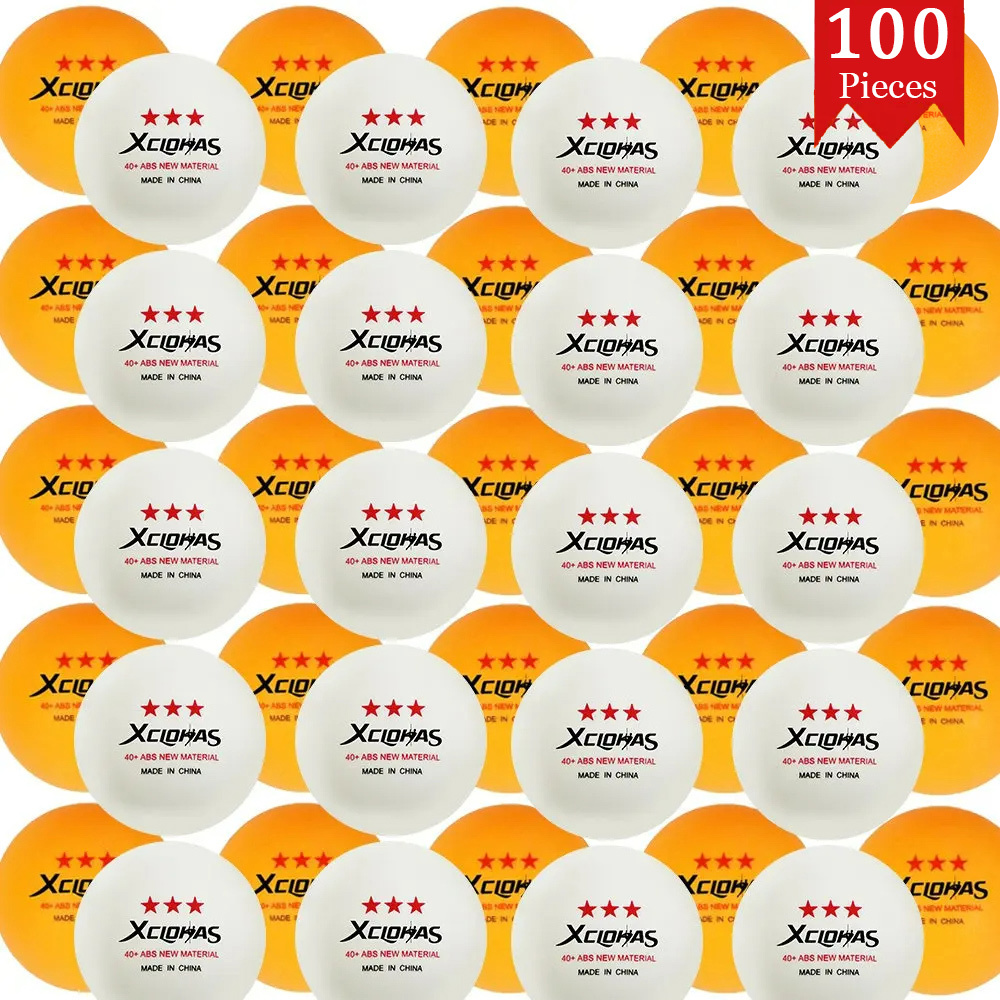 XCLOHAS 3 Star Table Tennis Ball Material ABS Plastic 10-100PCS Ping Pong Balls 40mm Training Table Tennis Ball: Red