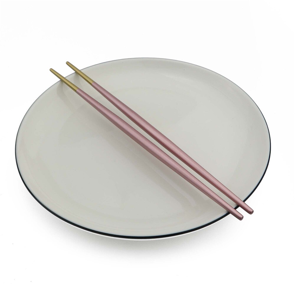 1 Pair Korean Stainless Steel Chopsticks Food Grade Japanese Food Hashi Chop Sticks Sushi Dinnerware Cooking Utensils