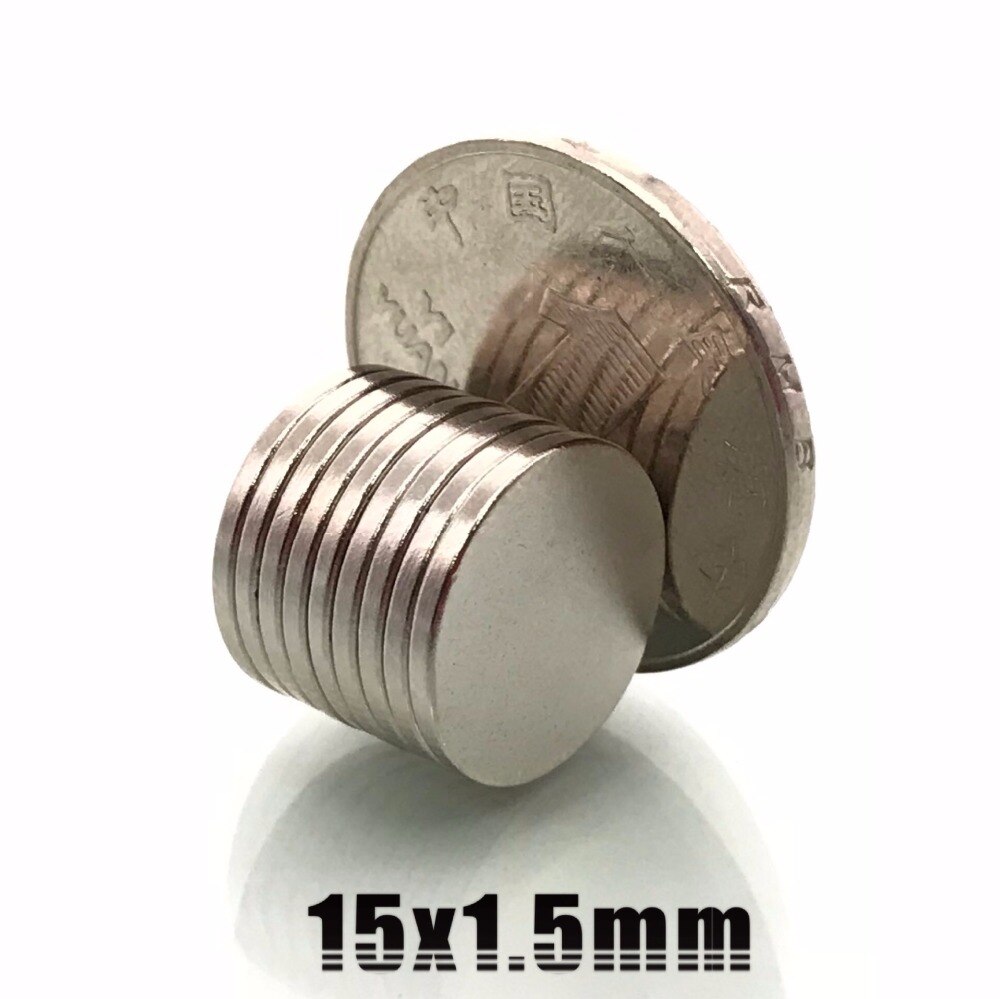 10/20/50/100/200Pcs 15X1.5 Kleine Ronde Magneet 15Mm X 1.5mm Neodymium Magneten 15X1.5Mm Permanente Sterke Krachtige Magneet 15*1.5
