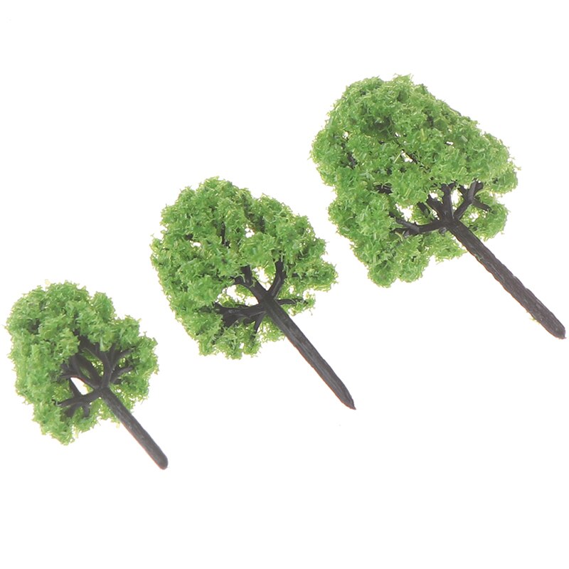 10Pcs Schaal Architectonisch Model Bomen Railroad Layout Tuin Landschap Landschap Miniaturen Tree Building Kits Speelgoed Voor Kinderen