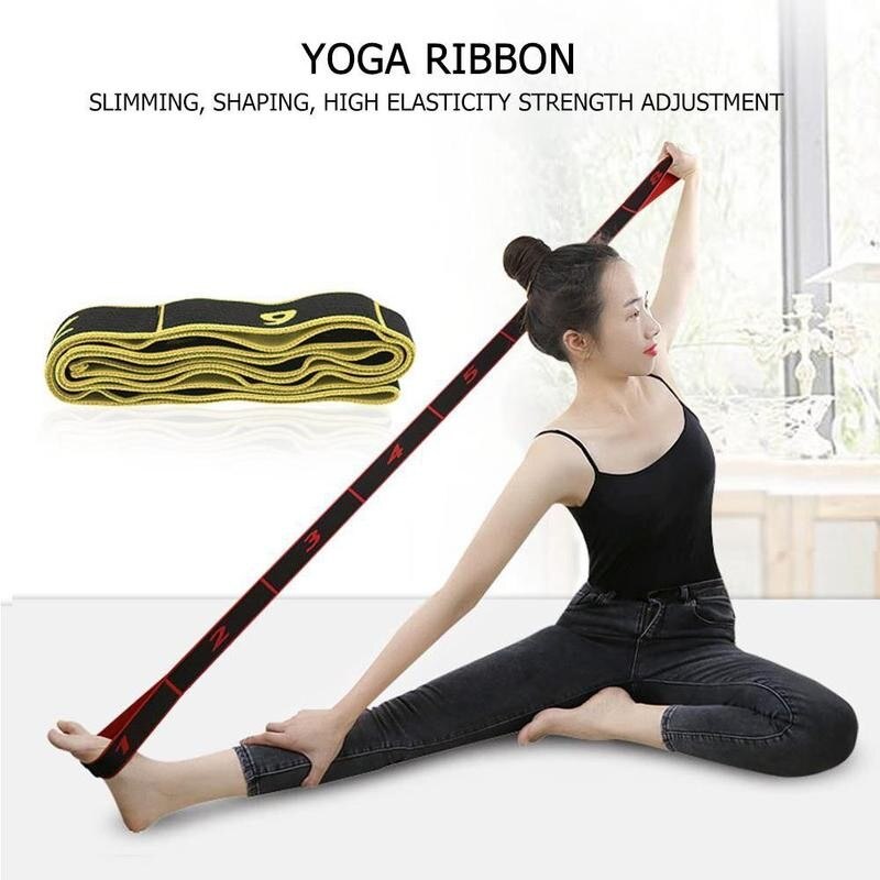 Yoga Pull Riem Riem Resistance Bands Latex Elastische Gymnastiek Band Fitness Thuis Training Stretching Fitness Workout Pilatus M7U9