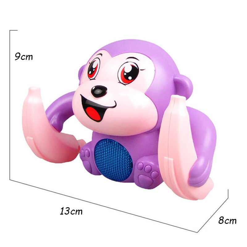 Newest Electric Flipping Monkey Toy Light Music Children Animal Model Toy Voice Control Induction Cartoon Rolling Baby Toys