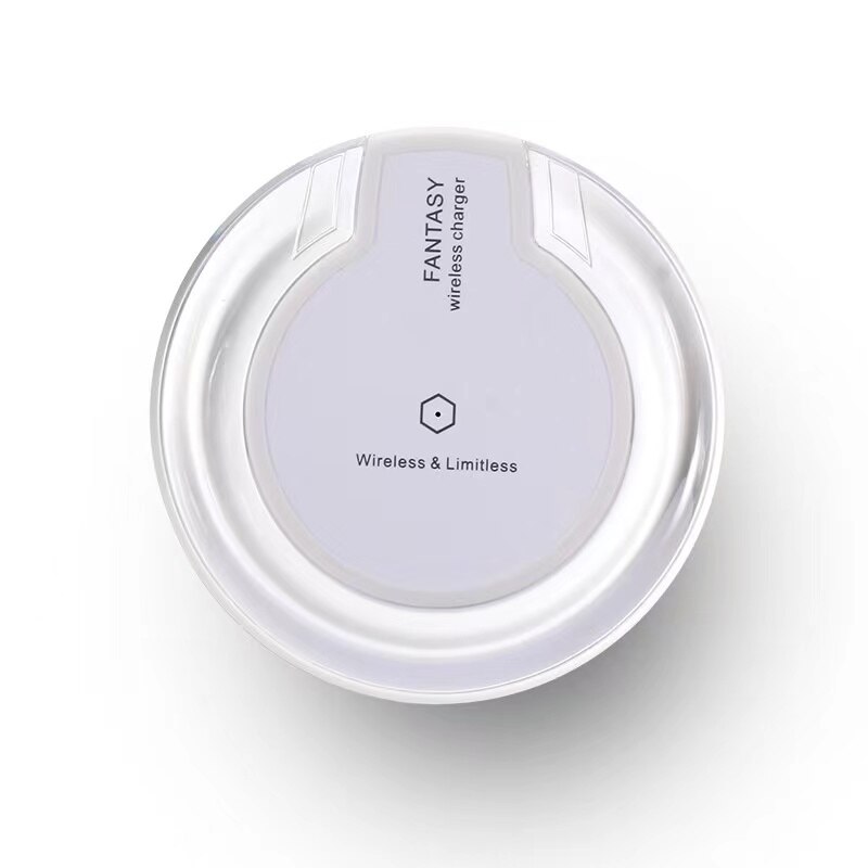 Ultra-thin qi wireless charging pad for iphone x and samsung galaxy; qi wireless charger for universal mobile phones; wireless charger: White