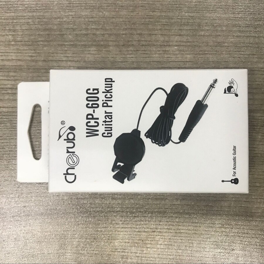 Cherub WCP-60V pickup for Violin, WCP-60G pickup for Guitar Clip-on Pickup with 14 Jack 2.5M Cable Compact: for guitar
