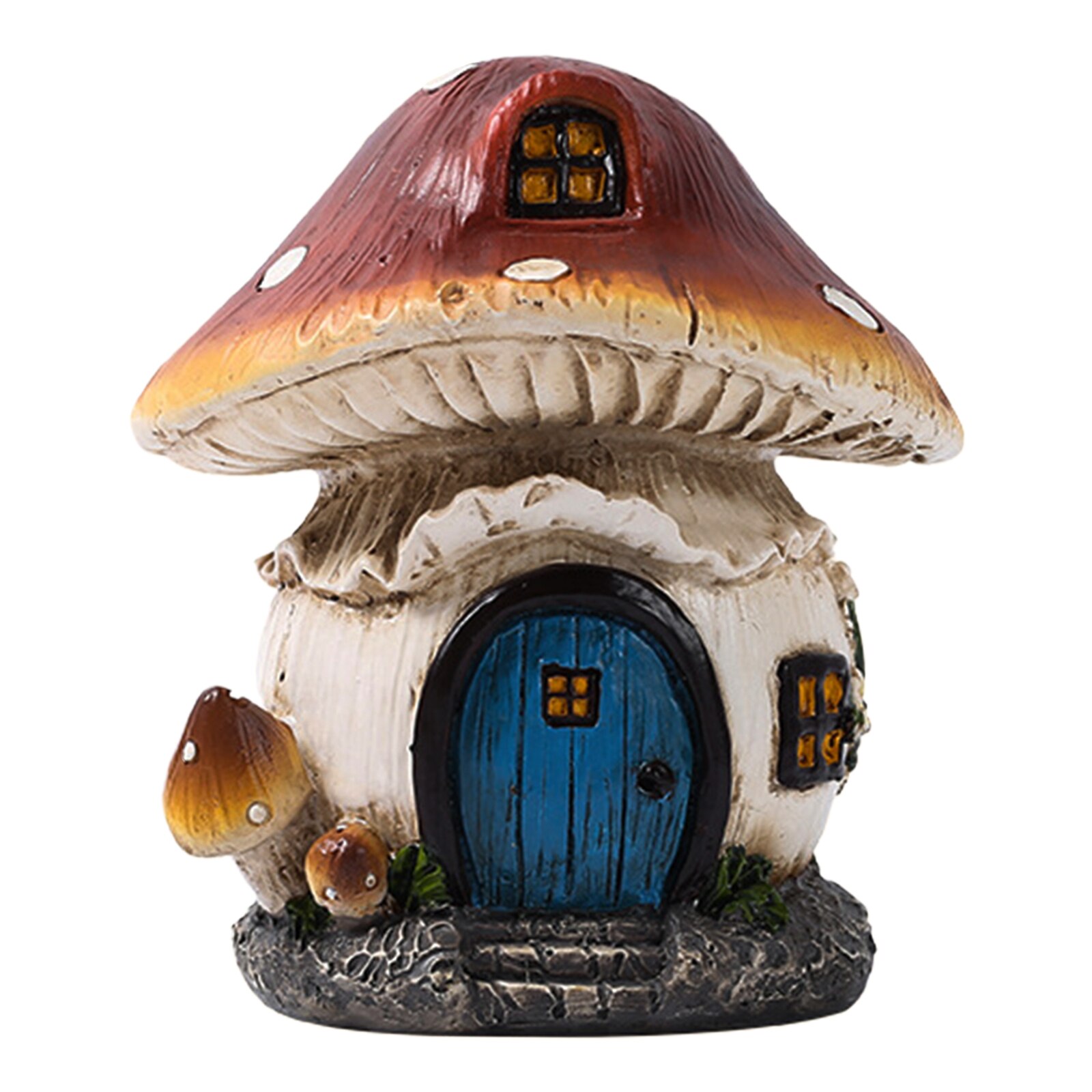Vivid Garden Decor Mushroom Pathway Ornament Gnome House Gardeners