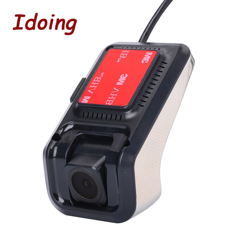 Idoing usb 2.0 frontkamera digital videoinspelare bil dvr kamera 1080p hd för android 5.1/6.0/7.1/8.0/8.1/9.0/10: Utan tf-kort