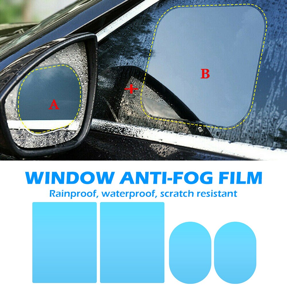 2/4 stücke Auto Regen Rückspiegel Filme Wasserdichte Anti-Nebel-Auto Spiegel Regen Abdeckung Anti-regen Auto Fenster regen Schutz Glas Film
