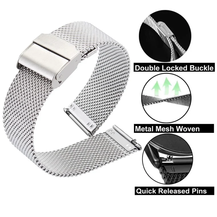 24mm- kellon rannekoru ticwatch pro 5:lle 3 älykellon ruostumattomasta teräksestä valmistettu ranneke ticwatch pro 3:lle ultra metallinen ranneke