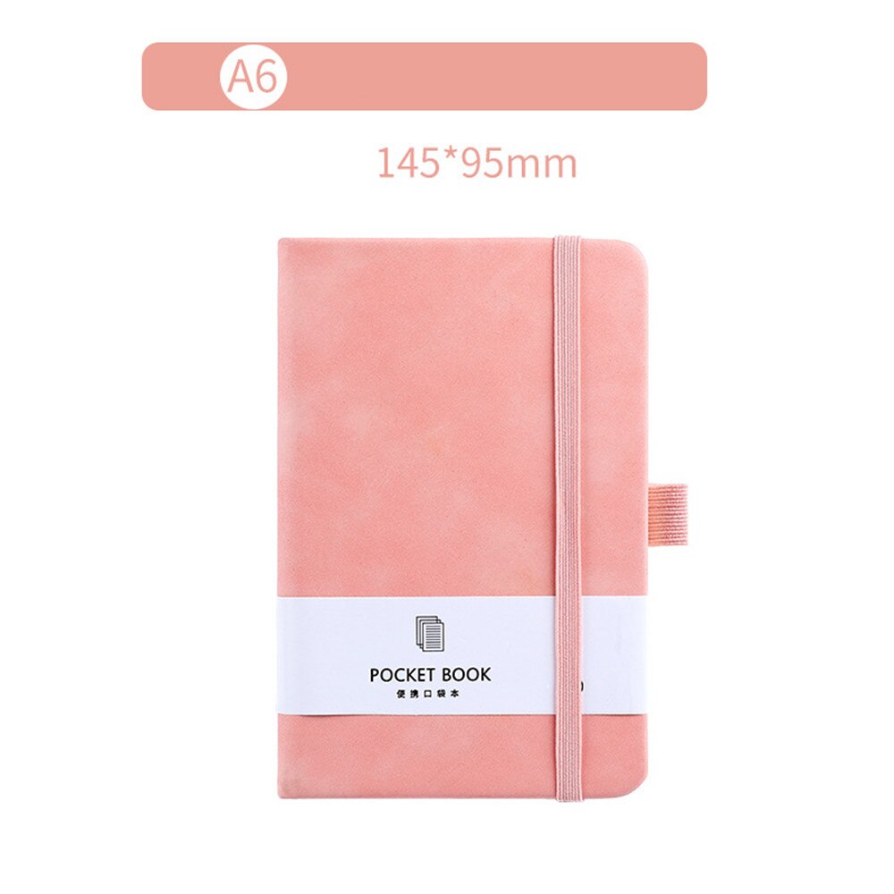 2022 A6 A7 Small Portable Notebook Pocket Notepad Diary Agenda Planner Notebook Goals Habit Schedules Office School Supplies: Pink-A6