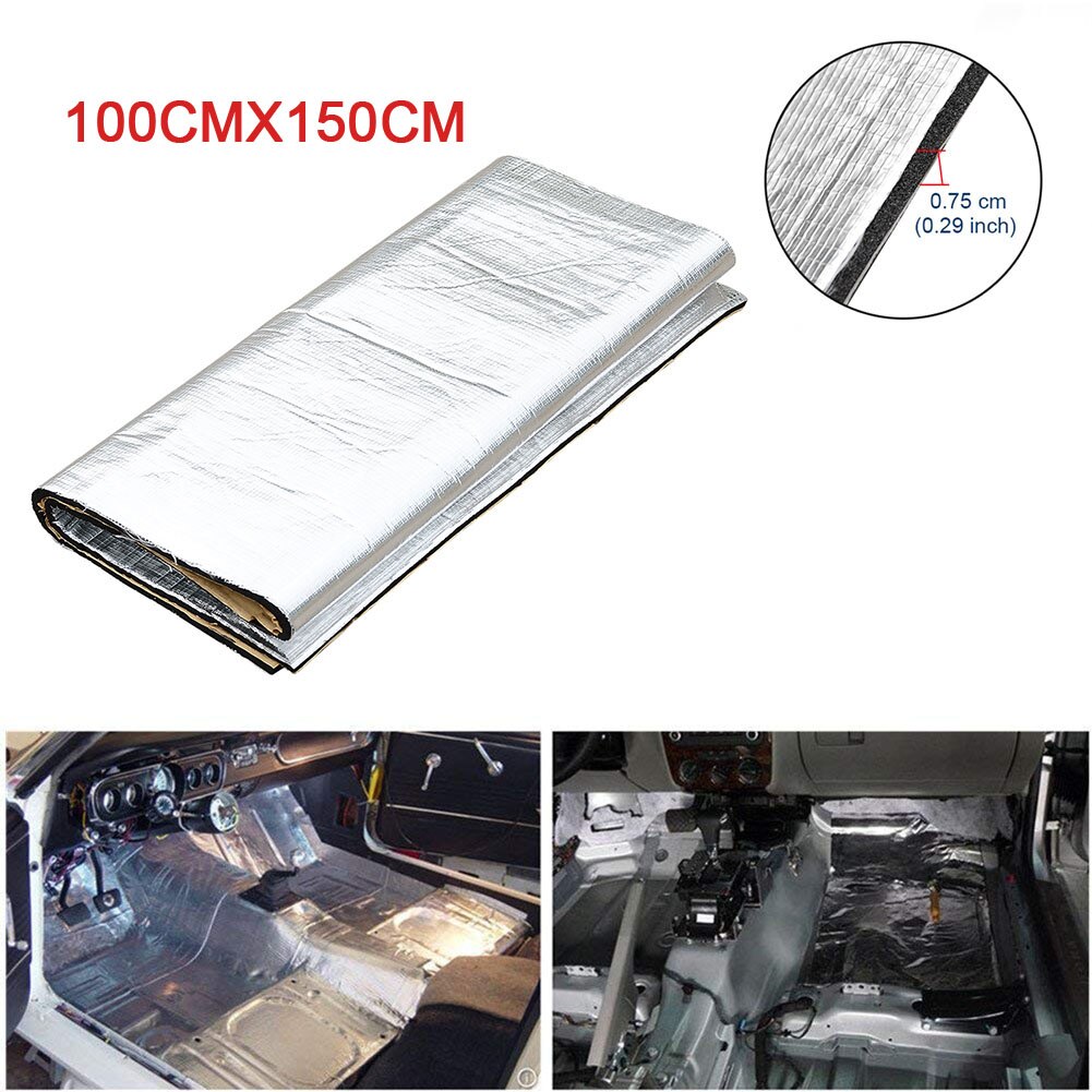 Auto Truck Firewall Warmte Deadener Geluidsisolatie Mat Wol Auto Warmte Geluid Thermische Proofing Pad Voor Auto/Dak: 150 CM