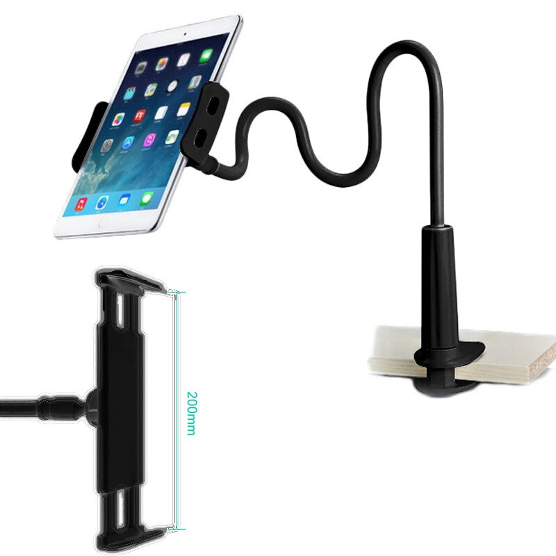 Gooseneck Tablet Holder, Universal Tablet Stand 360 Flexible Lazy Bracket Clamp Long Arms Mount Compatible with iPad Air Pro