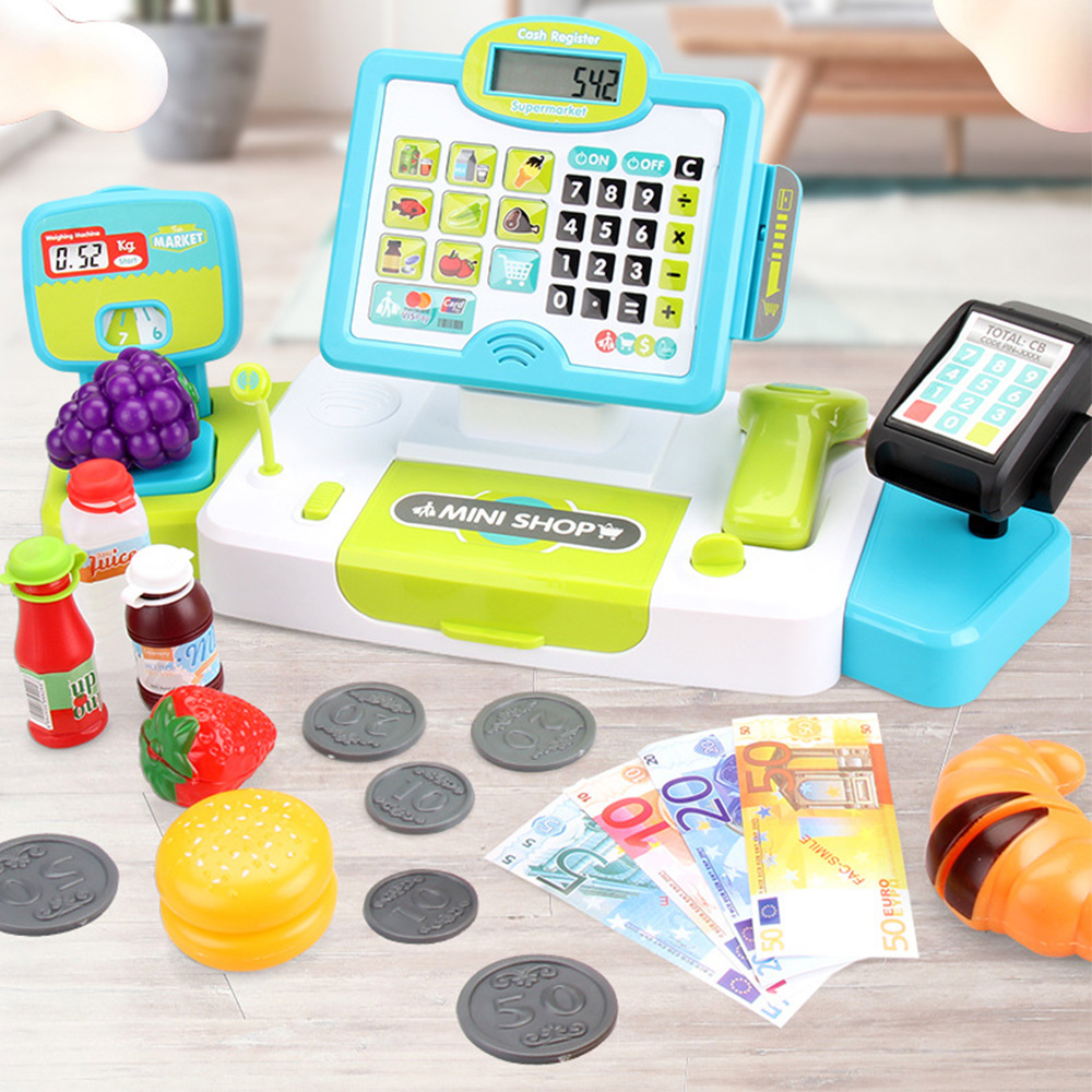 Kinderen Emulational Multifunctionele Supermarkt Kassa Kits Pretend Play Speelgoed Voor Kinderen Simulatie Kassa Speelgoed