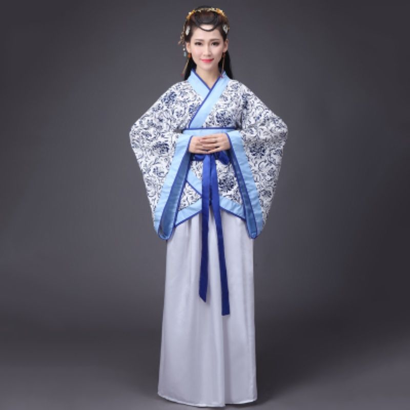 Damen Traditionelles Chinesisches Hanfu Kostüm - Tang Anzug Performance Cosplay Kleid: S / Blau