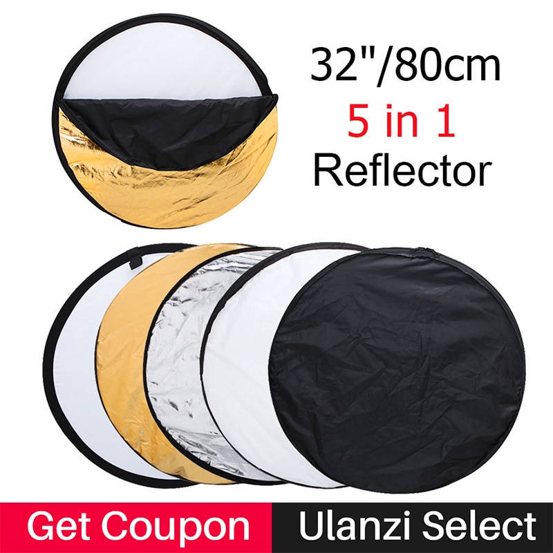 Ulanzi 80Cm 32 "Ronde Fotografie Reflector 5 In 1 Inklapbare Multi-Disc Studio Light Reflector Met Rits ronde Draagtas