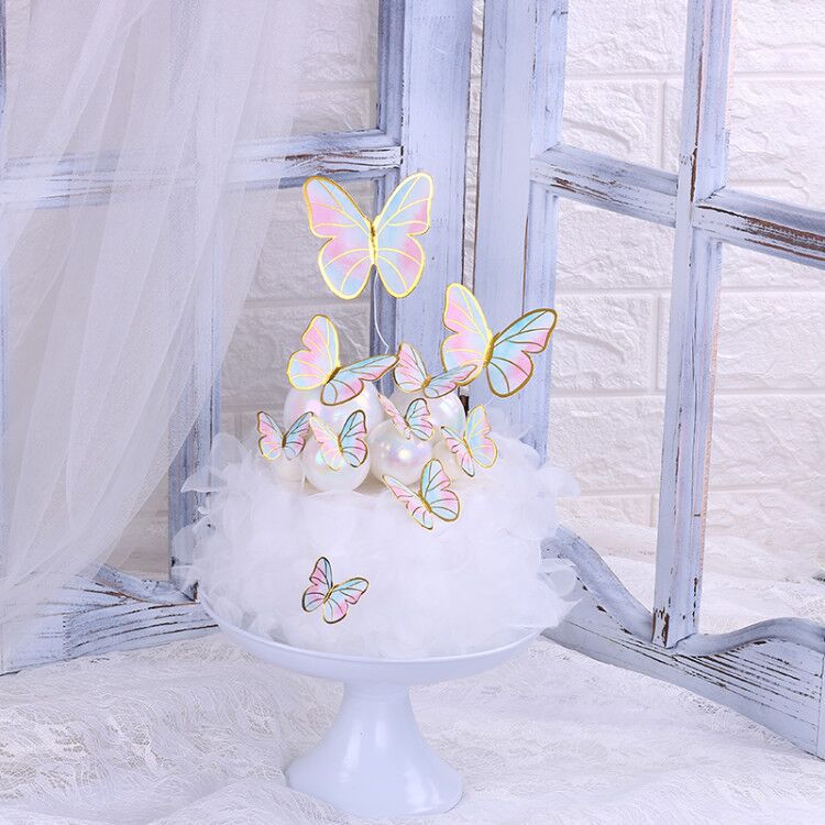 Schmetterling Kuchen Gekrönt Glücklich Geburtstag Kuchen Dekorieren Lieferungen für Baby Dusche Hochzeit Geburtstag Party Dekorationen