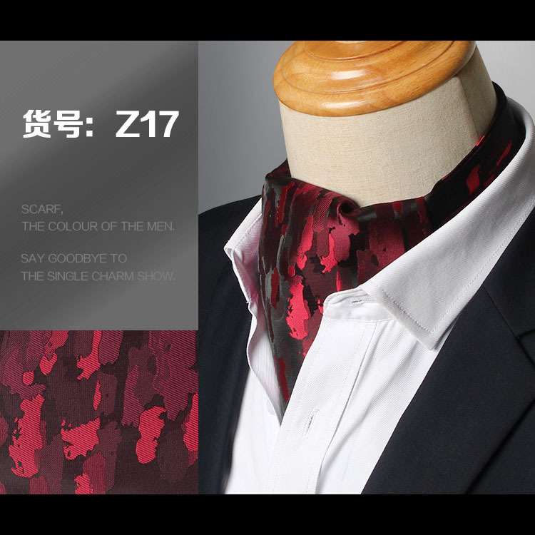 Hommes Vintage Polka Dot Wedding Formal Craings.com Ascot Scrunch Self Style, Gentleman Polyester, InjPaisley Neck, fraîchement: Ivoire
