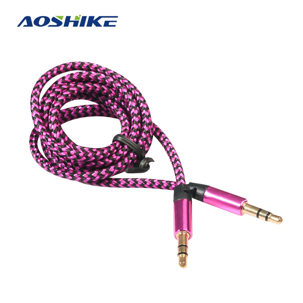 Aoshike 3.5MM AUX 1M Audio Bron Socket Jack Male Naar Male Audio Aux Kabel voor Samsung Xiaomi MP3 MP4 Stereo Kabel Universele