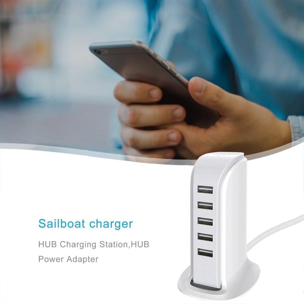 5 Port Usb Charger 4A Multi-Poort Plug Voor Hub Laadstation Power Adapter Universele Mobiele Telefoon Desktop Muur thuis