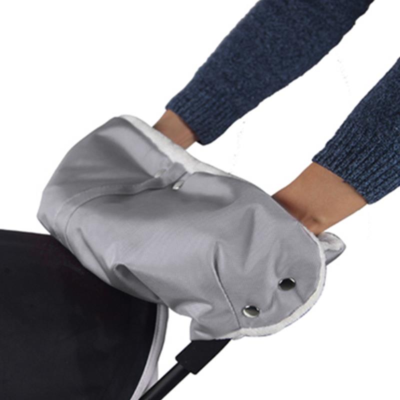 Gants de poussette chauds d&#39;hiver pour bébé, , imperméable, moufle, Buggy, épais, en laine: Gris foncé