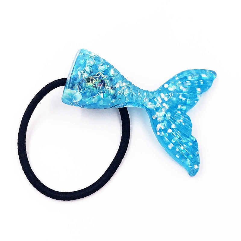 1 pièces scintillant coeur étoile de mer sirène queue bandeaux enfants élastiques bandes de cheveux enfants femmes bandes de caoutchouc filles cheveux corde: 30