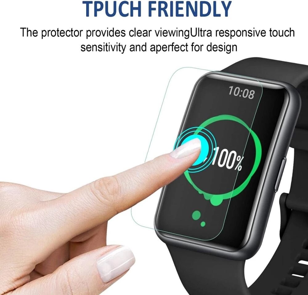 Protecteur d&#39;écran à couverture complète, 2 pièces, Film de protection en Hydrogel souple pour Huawei Watch Fit &amp; Honor Smart Watch ES, accessoires