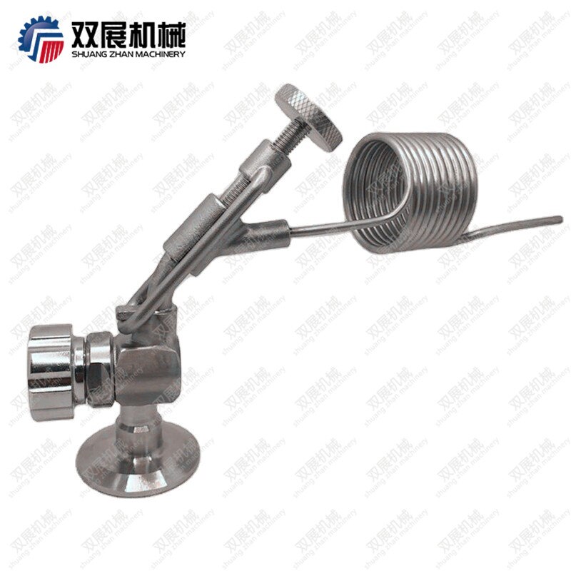 Sanitary 1.5" Tri Clover Clamp Lever Style Sample Valve with Cooling Coil