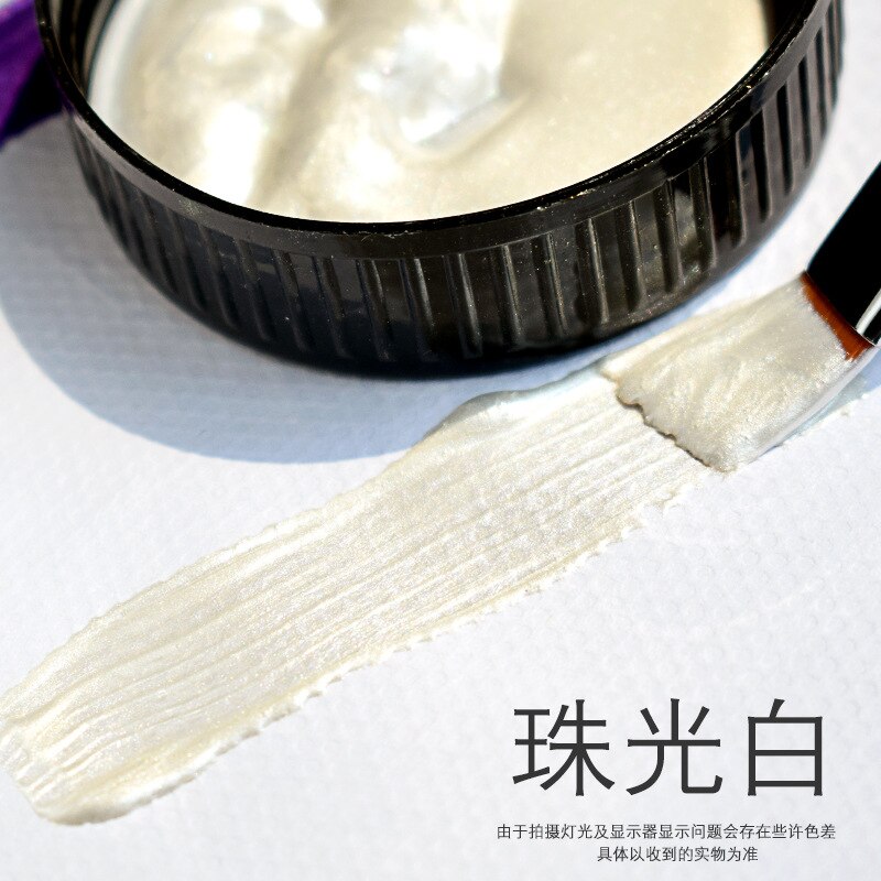 100ml Gold Paint Metallic Acrylic Paint,waterproof Not Faded for Statuary Coloring DIY Hand Clothes Painted Graffiti Pigments: White