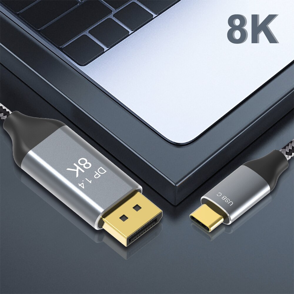 USB-C Naar Displayport 8K Kabel Dp Versie 1.4 1M 2M 3M 8K @ 60Hz 4K @ 144Hz Hdr 4:4:4 Sst En Mst Modus Voor Macbook Pro