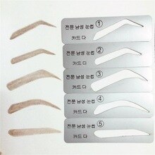 1 sæt mænd øjenbryn stencils bryn kort 5 typer mænd bryn kort skabelon makeup værktøj plejesæt