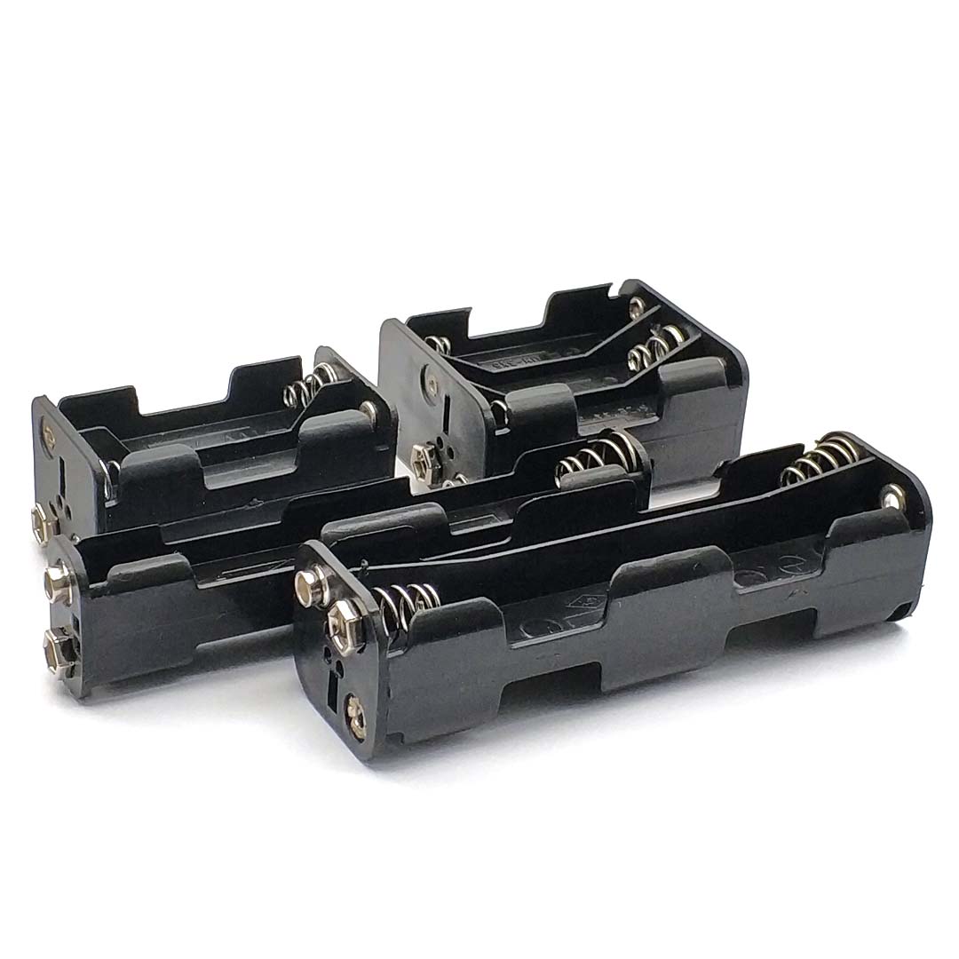 AA Battery Holder AA Battery Box with 9V Buckle 2 4 6 8 Slot AA Battery Case Series Connection DIY 3V 6V 9V 12V